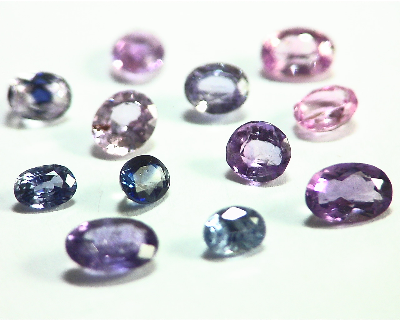 Blue and Pink Sapphire Oval Shape Natural Genuine Gemstones 4.64 CT GPG,25 - Image 3