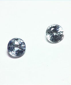 Alternative view of White Sapphire Pair Natural Genuine Round Gemstone 1.08 CT GPG,300