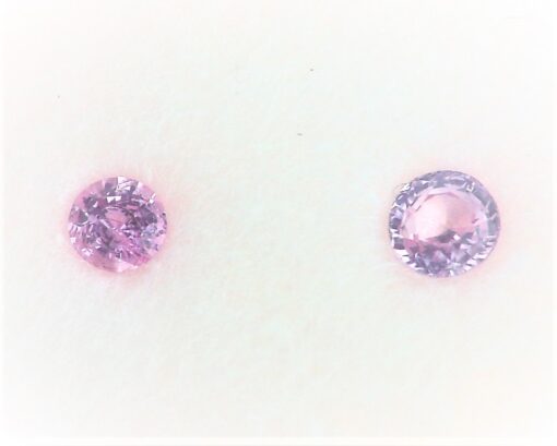 Pink Sapphire Natural Genuine Round Faceted Gemstones GPG 355 - Image 3