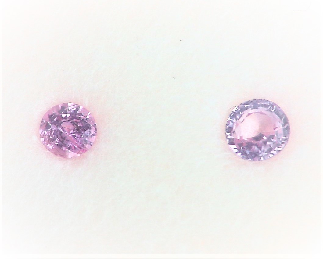 Pink Sapphire Natural Genuine Round Faceted Gemstones GPG 355 - Image 3