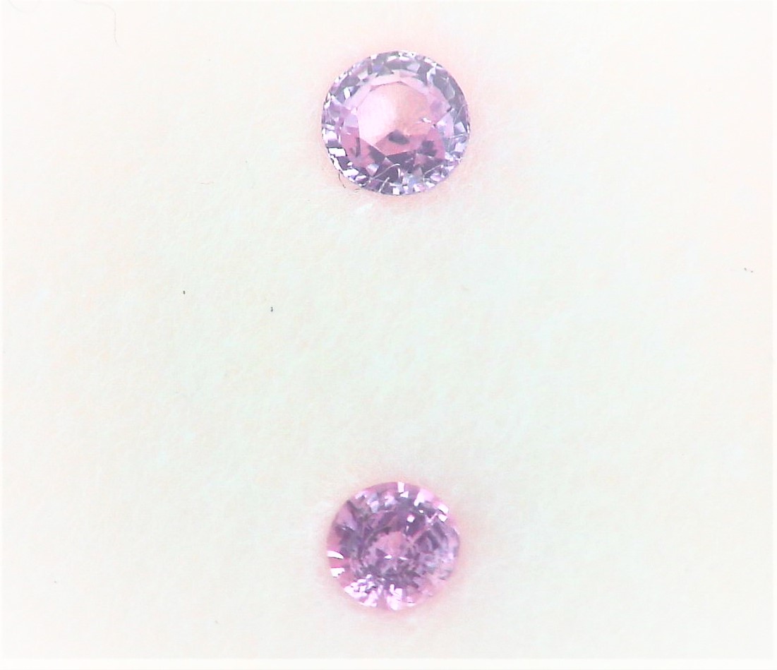 Pink Sapphire Natural Genuine Round Faceted Gemstones GPG 355 - Image 4
