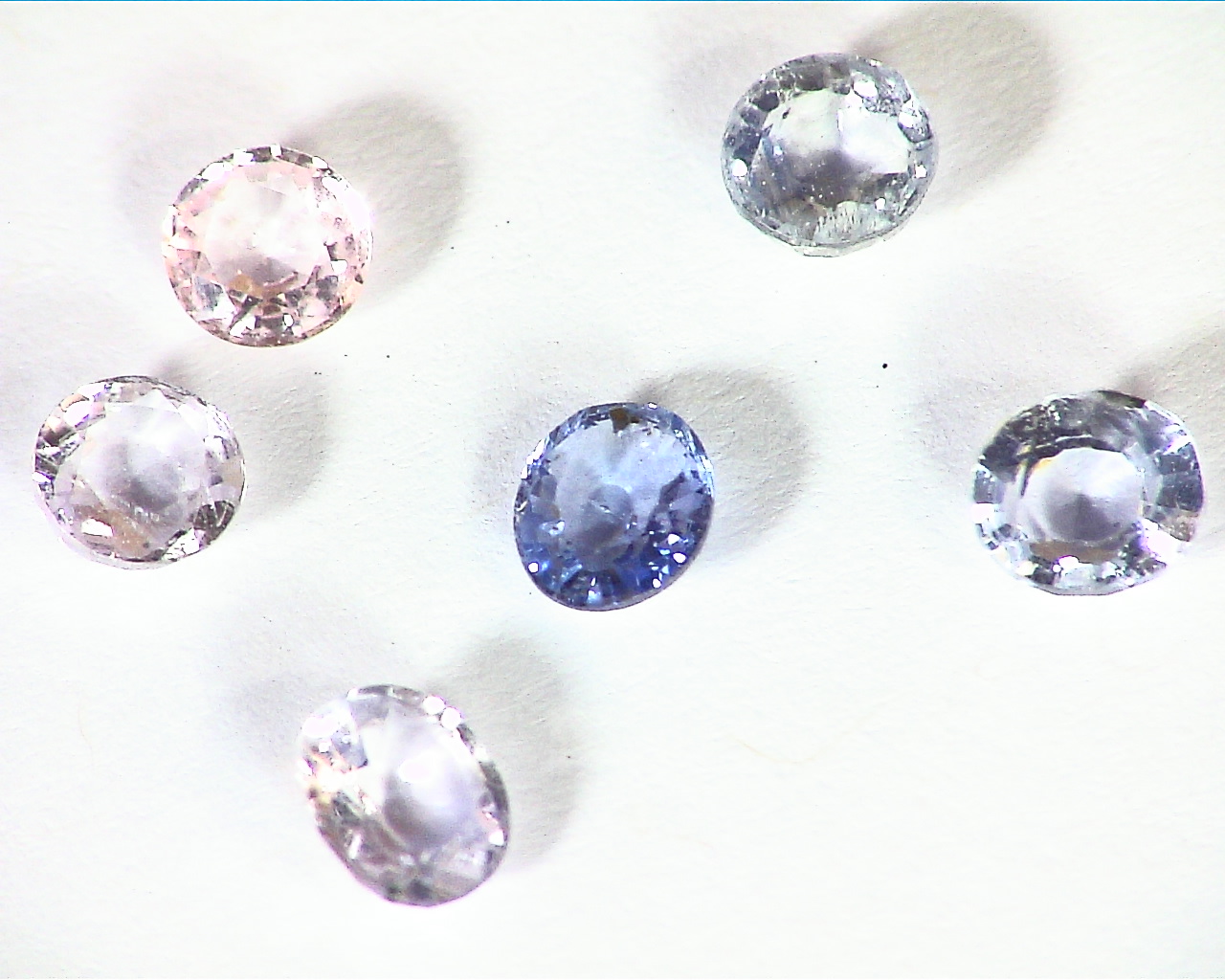 White Sapphire and Blue Sapphire Natural Genuine Gemstones 4.37 CT GPG 393 - Image 2