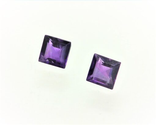 Amethyst Faceted Genuine Gemstone Matched Pair 0.70 CT GSG, 460 - Image 4