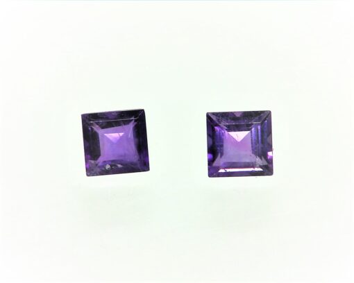 Amethyst Faceted Genuine Gemstone Matched Pair 0.70 CT GSG, 460 - Image 5