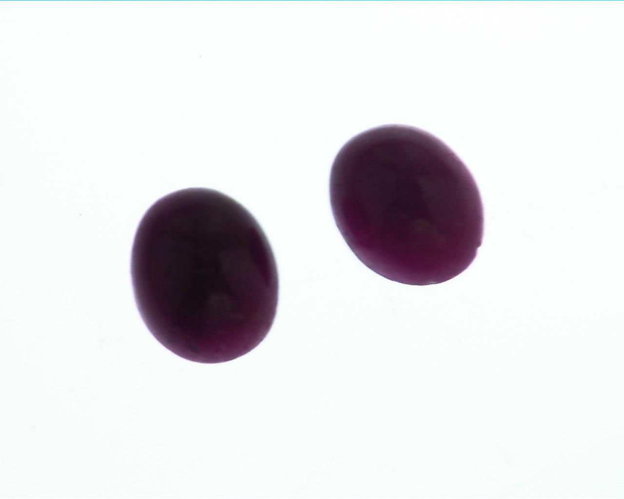Ruby Cabochon Natural Genuine Gemstone Matched Pair 6.52 CT GPG 516 - Image 2