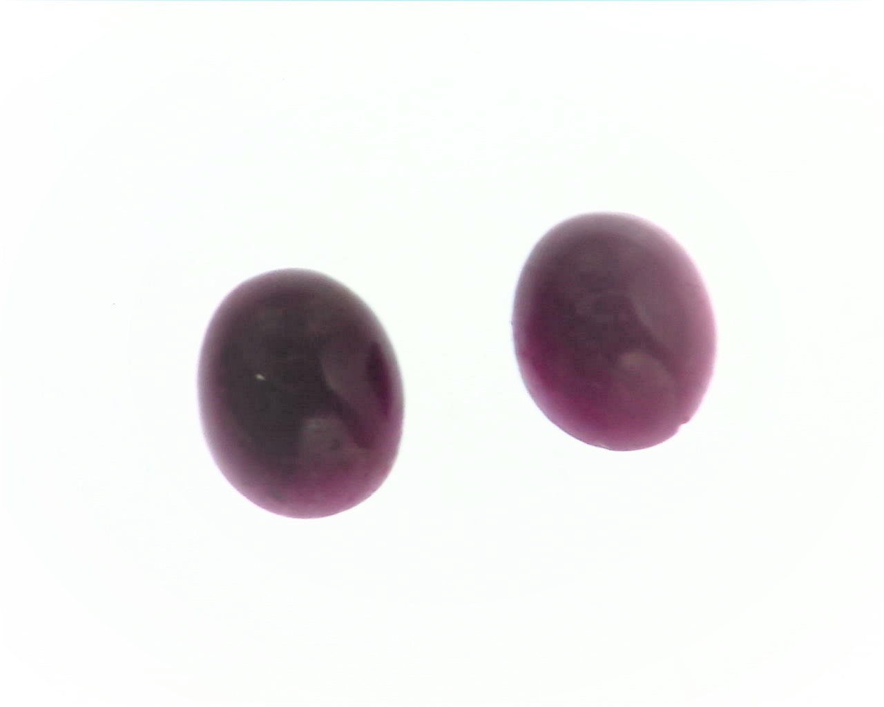 Ruby Cabochon Natural Genuine Gemstone Matched Pair 6.52 CT GPG 516 - Image 4