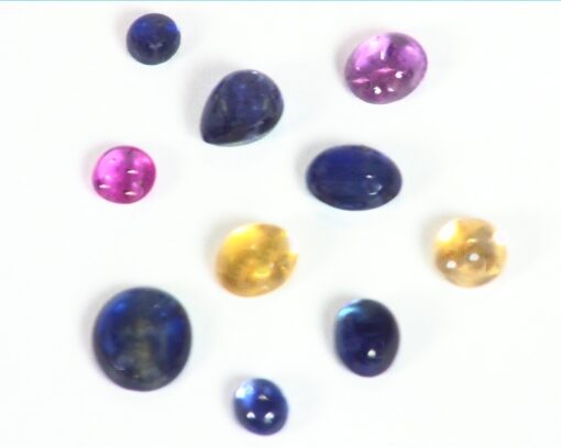 Blue Pink And Yellow Sapphire Cabochon Natural Genuine Gemstones GSG 531 - Image 8