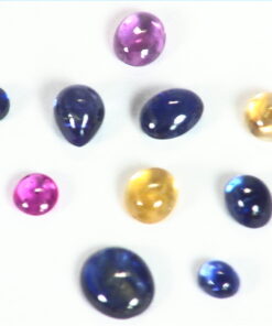 Blue Pink And Yellow Sapphire Cabochon Natural Genuine Gemstones GSG 531