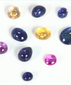 Alternative view of Blue Pink And Yellow Sapphire Cabochon Natural Genuine Gemstones GSG 531