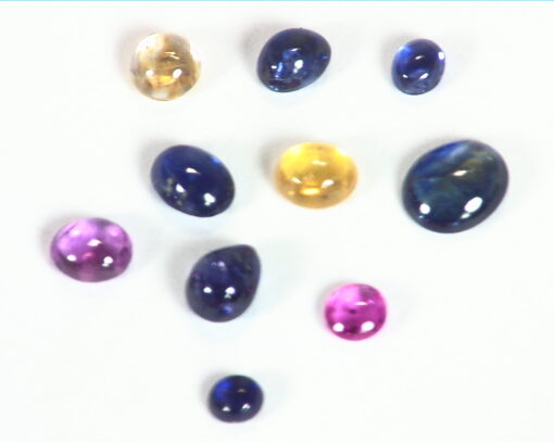 Blue Pink And Yellow Sapphire Cabochon Natural Genuine Gemstones GSG 531 - Image 2