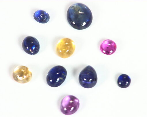 Blue Pink And Yellow Sapphire Cabochon Natural Genuine Gemstones GSG 531 - Image 3