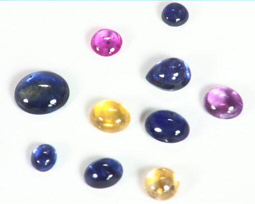 Blue Pink And Yellow Sapphire Cabochon Natural Genuine Gemstones GSG 531 - Image 5