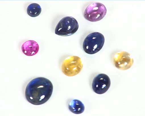 Blue Pink And Yellow Sapphire Cabochon Natural Genuine Gemstones GSG 531 - Image 6