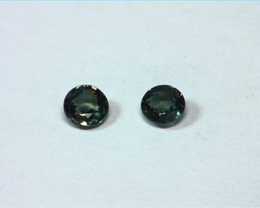 Green Sapphire Natural Genuine Gemstones Matched Pair 0.62 CT GPG,569