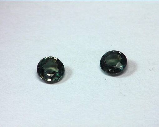 Green Sapphire Natural Genuine Gemstones Matched Pair 0.62 CT GPG,569 - Image 2