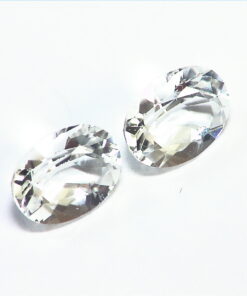 Alternative view of White Topaz Natural Genuine Gemstone Matched Pair 3.00 CT GPG 647