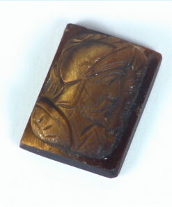 Alternative view of Tiger Eye Natural Genuine Carved Gemstone 10.24 CT GRG, 564