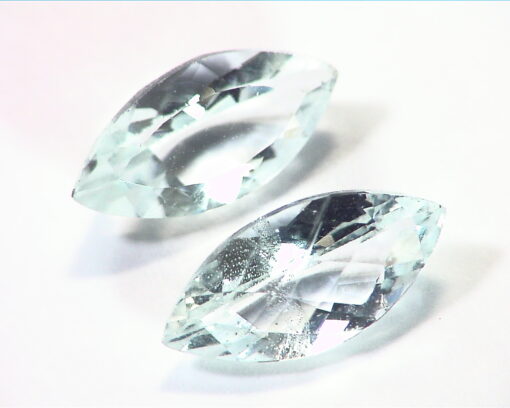 Aquamarine Natural Genuine Gemstone Marquise Cut Matched Pair 4.75 Ct GSG 122 - Image 2