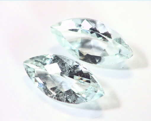 Aquamarine Natural Genuine Gemstone Marquise Cut Matched Pair 4.75 Ct GSG 122 - Image 3
