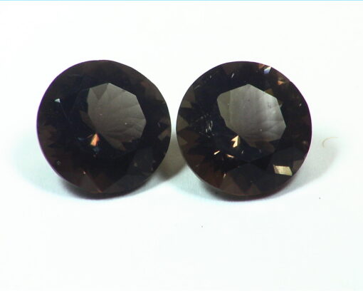 Smokey Quartz Matched Pair Natural Genuine Gemstone 6.44 CT GSG,215 - Image 6