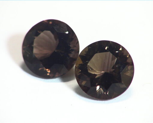 Smokey Quartz Matched Pair Natural Genuine Gemstone 6.44 CT GSG,215 - Image 3