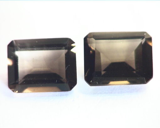 Smokey Quartz Natural Genuine Gemstone Matched Pair 5.43 CT GSG 289 - Image 3