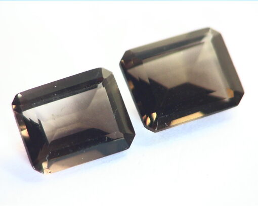 Smokey Quartz Natural Genuine Gemstone Matched Pair 5.43 CT GSG 289 - Image 4