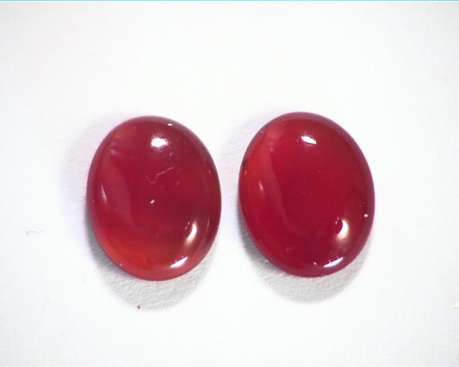 Carnelian Natural Genuine Gemstone Cabochon Matched Pair 3.65 GSG310