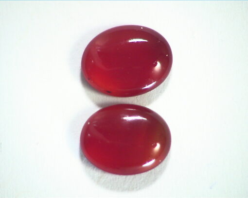 Carnelian Natural Genuine Gemstone Cabochon Matched Pair 3.65 GSG310 - Image 3