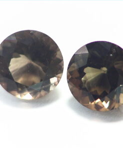 Alternative view of Smokey Quartz Natural Genuine Faceted Gemstone Matched Pair 6.40 CT GSG,327