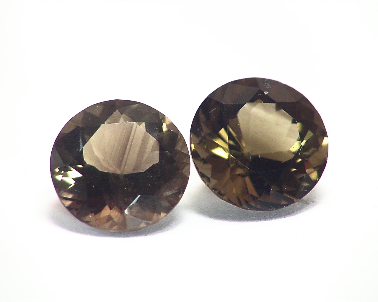 Smokey Quartz Natural Genuine Faceted Gemstone Matched Pair 6.40 CT GSG,327 - Image 4
