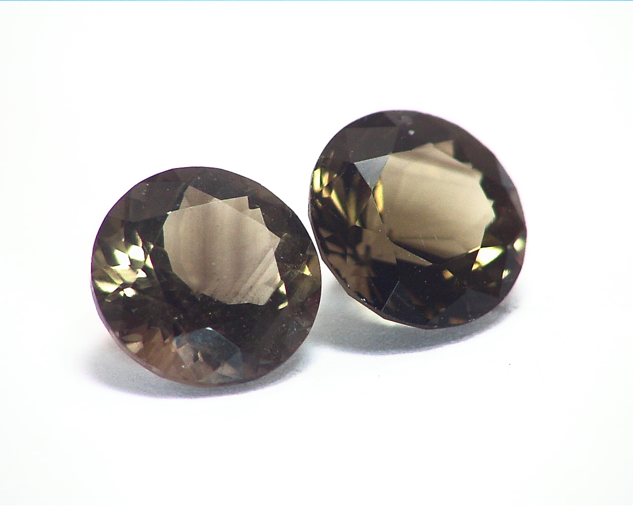 Smokey Quartz Natural Genuine Faceted Gemstone Matched Pair 6.40 CT GSG,327 - Image 5