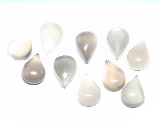 Moonstone Gray Natural Genuine Gemstone Cabochons 19.07 GSG,338 - Image 4