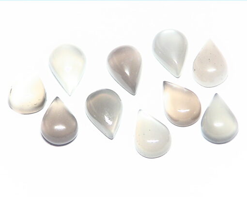 Moonstone Gray Natural Genuine Gemstone Cabochons 19.07 GSG,338 - Image 5
