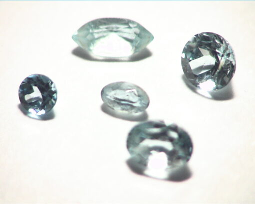 Blue Zircon Natural Genuine Gemstone 5 Pieces 3.34 CT GSG,35