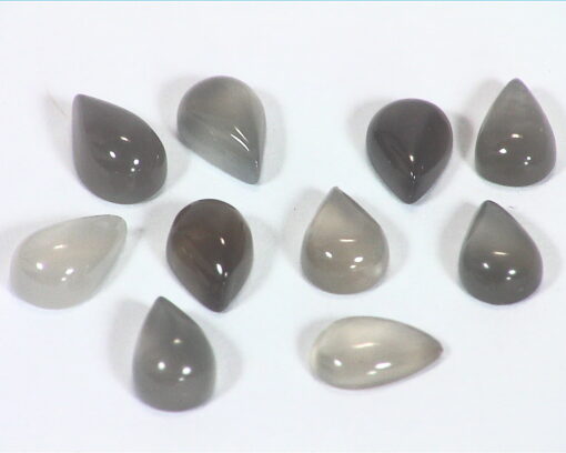 Moonstone Gray Natural Genuine Gemstone Cabochons 9.33 GSG,371