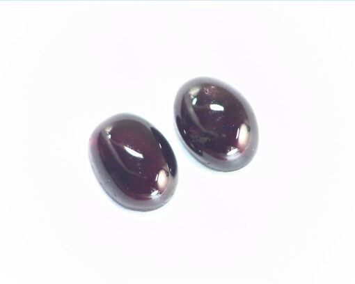 Garnet Natural Genuine Gemstone Cabochon Matched Pair 7.5x5.75mm,3.68 CT Lot 642 - Image 2