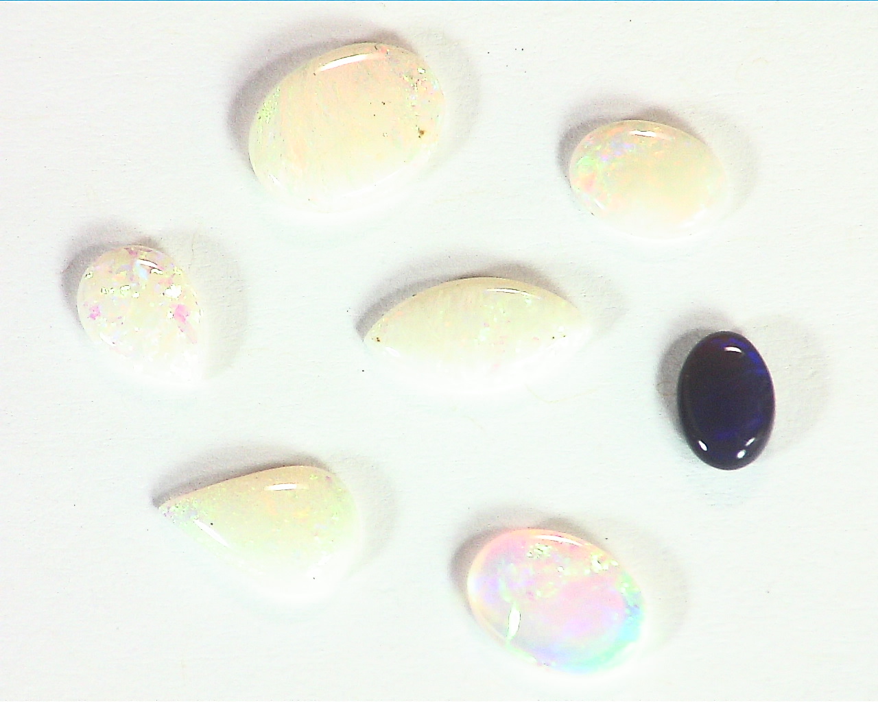 Opal Natural Genuine Australian Cabochon Lot 3.82 CT Total Gemstone GSG,725 - Image 8