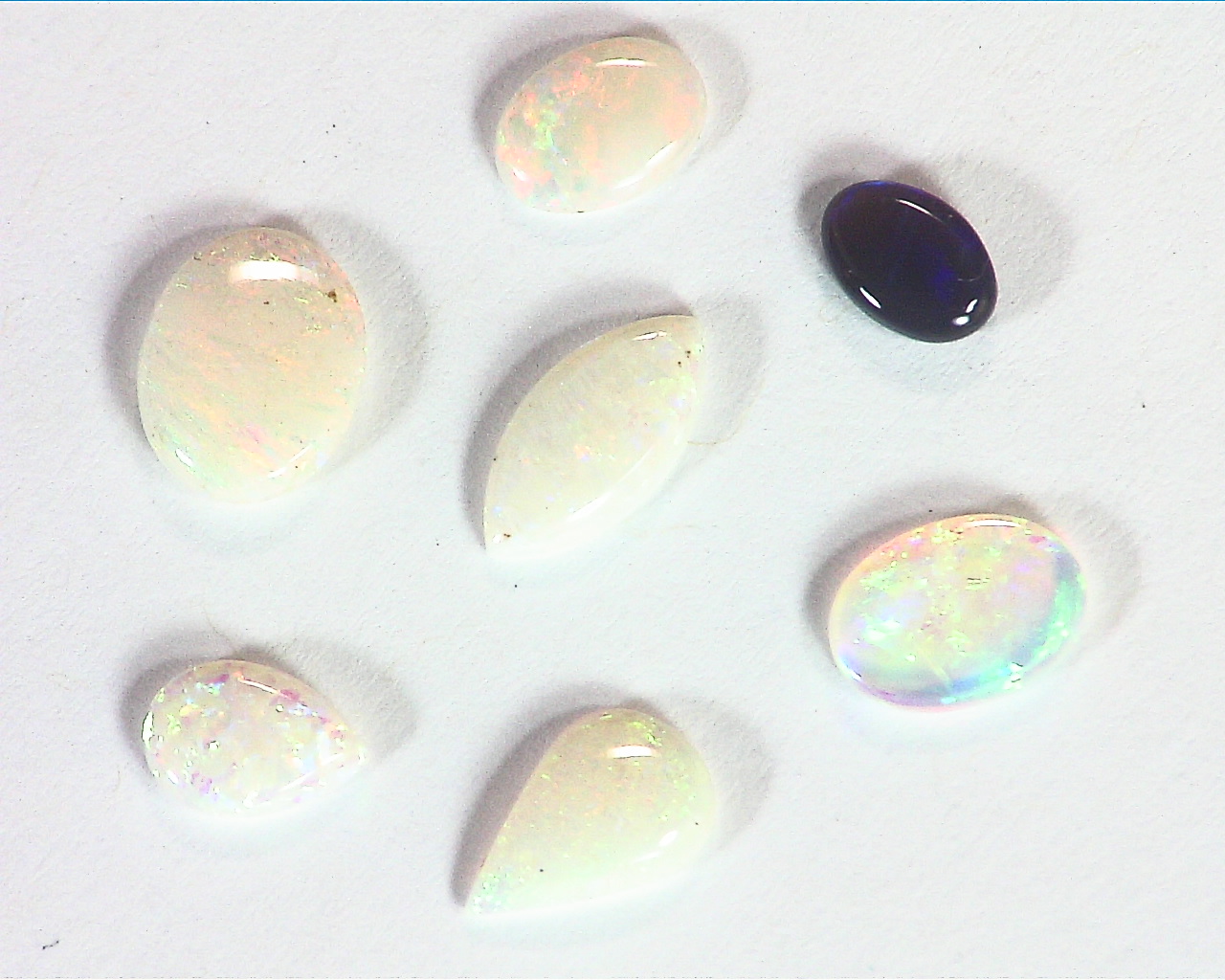 Opal Natural Genuine Australian Cabochon Lot 3.82 CT Total Gemstone GSG,725 - Image 2