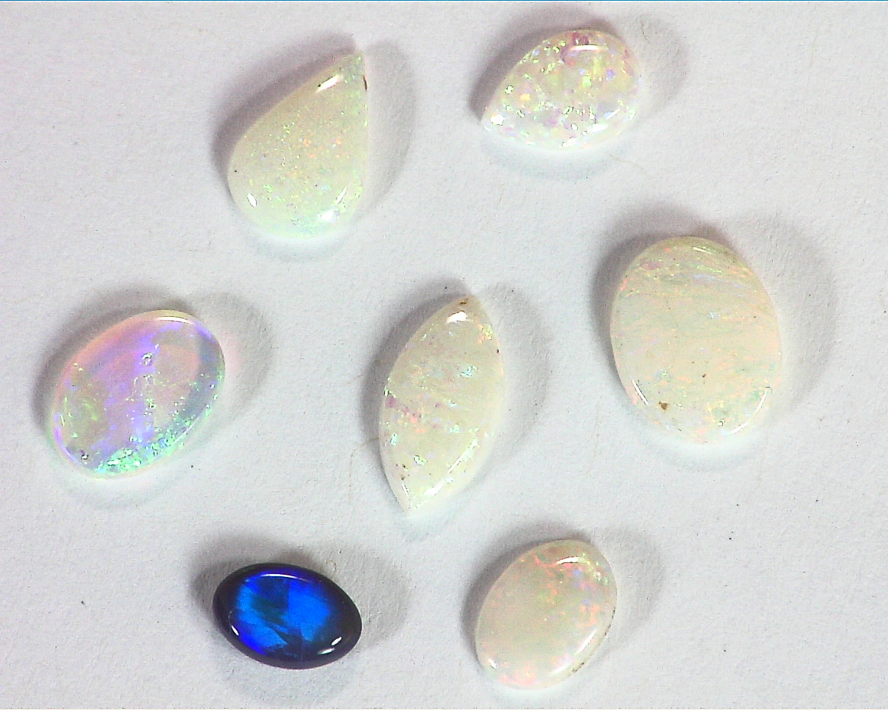 Opal Natural Genuine Australian Cabochon Lot 3.82 CT Total Gemstone GSG,725 - Image 4