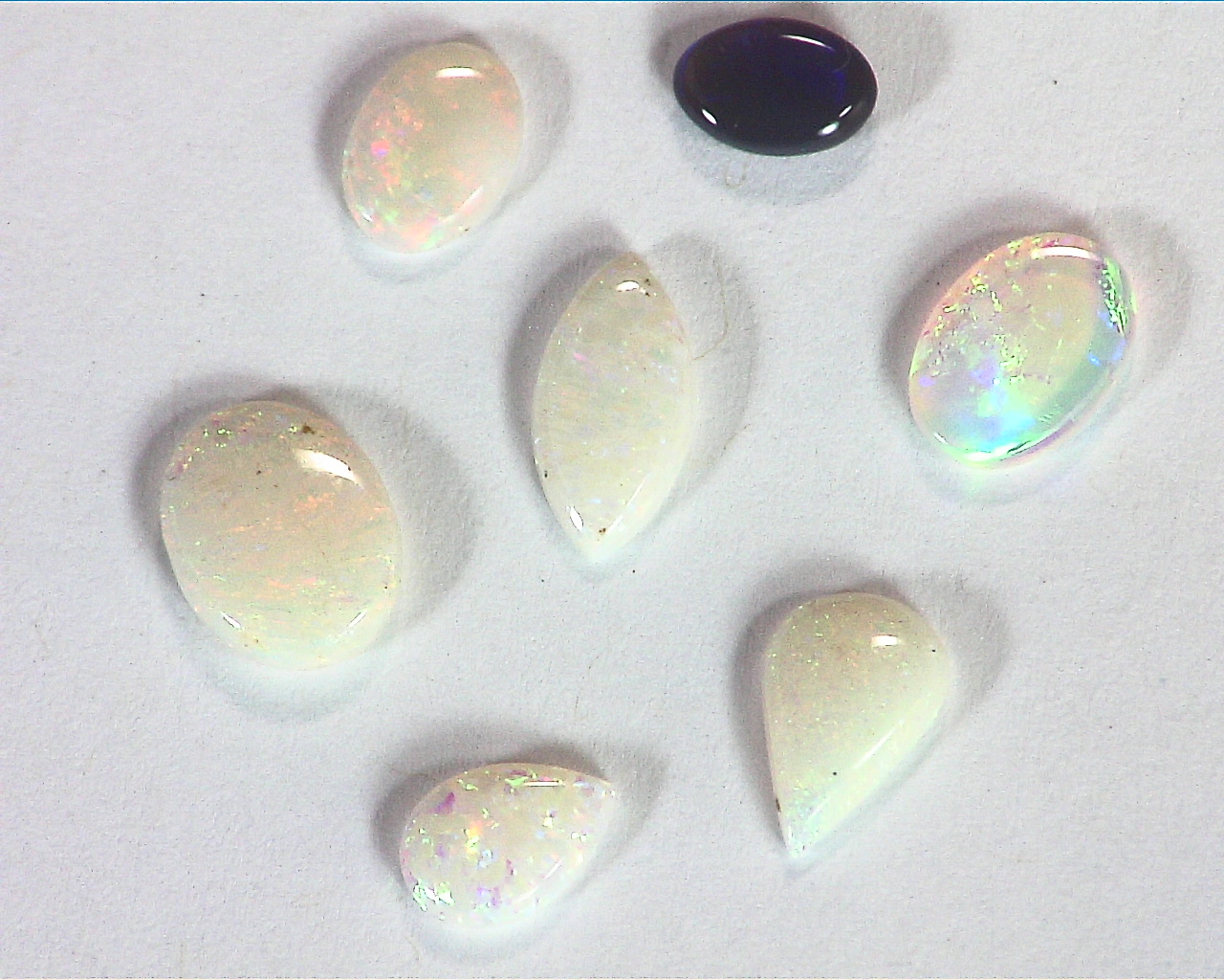 Opal Natural Genuine Australian Cabochon Lot 3.82 CT Total Gemstone GSG,725 - Image 7