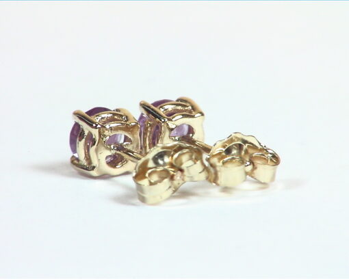 Pink Sapphire Natural 14 KT White Gold Earrings With Faceted Gemstones EFK 840 - Image 5