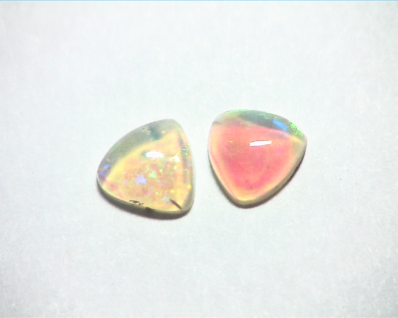 Ethiopian Opal Natural Genuine Gemstone 1.10 CT Matched Pair GSG 450 - Image 4