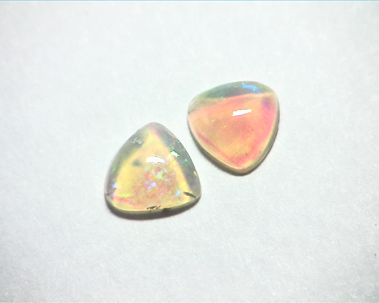 Ethiopian Opal Natural Genuine Gemstone 1.10 CT Matched Pair GSG 450 - Image 6