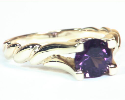 Purple Spinel  Natural Genuine Gemstone14CT Gold Ring RFK,418