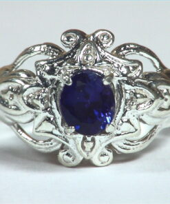Blue Sapphire Sri Lanka Natural Genuine Gemstone Sterling Silver Ring RSS,1233