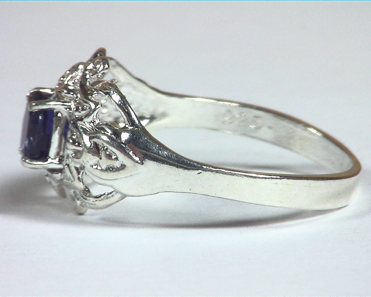 Blue Sapphire Sri Lanka Natural Genuine Gemstone Sterling Silver Ring RSS,1233 - Image 4