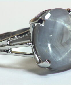 Alternative view of Gray Star Sapphire Unheated 14 kt White Gold Lady's Ring RFK,441