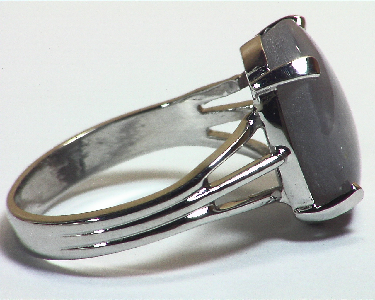 Gray Star Sapphire Unheated 14 kt White Gold Lady's Ring RFK,441 - Image 4