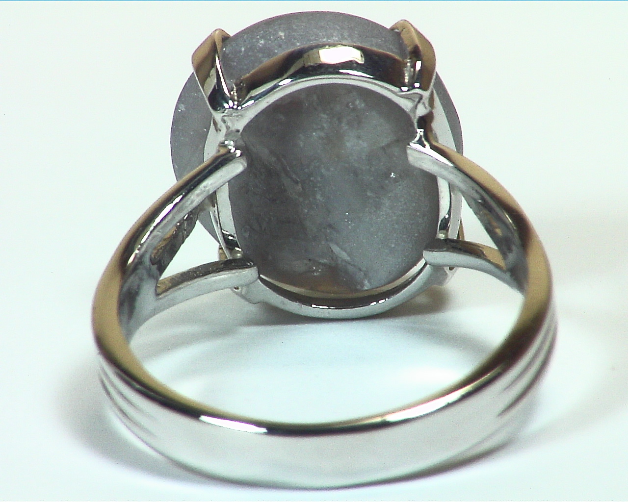 Gray Star Sapphire Unheated 14 kt White Gold Lady's Ring RFK,441 - Image 6